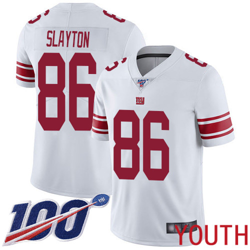 Youth New York Giants #86 Darius Slayton White Vapor Untouchable Limited Player 100th Season Football NFL Jersey->youth nfl jersey->Youth Jersey